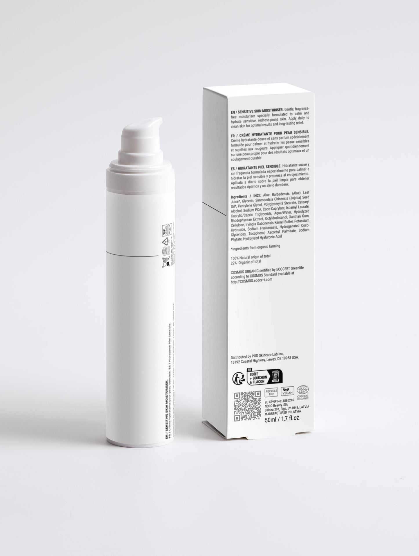Sensitive Skin Moisturiser, Fragrance Free
